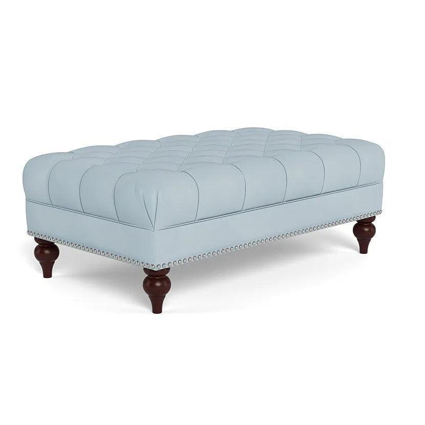 Victoria Leather Ottoman - LOOMLAN - Uptown Sebastian - Ottomans