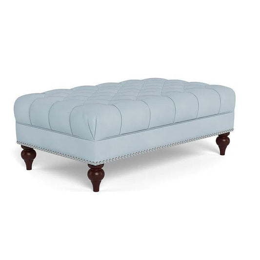 Victoria Leather Ottoman - LOOMLAN - Uptown Sebastian - Ottomans