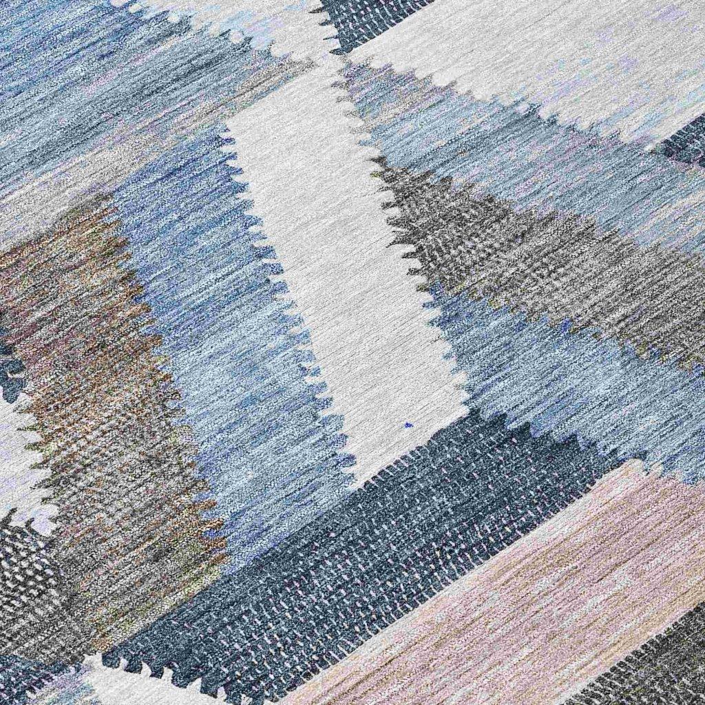 Viella Blue Washable Indoor - Outdoor Rug - LOOMLAN - LOOMLAN Rugs - Outdoor Rugs