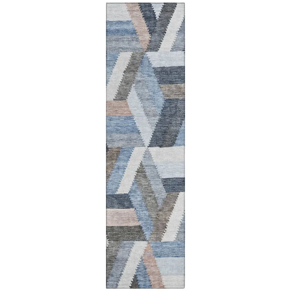 Viella Blue Washable Indoor - Outdoor Rug - LOOMLAN - LOOMLAN Rugs - Outdoor Rugs
