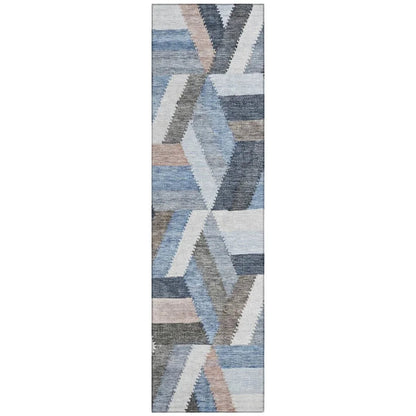 Viella Blue Washable Indoor - Outdoor Rug - LOOMLAN - LOOMLAN Rugs - Outdoor Rugs