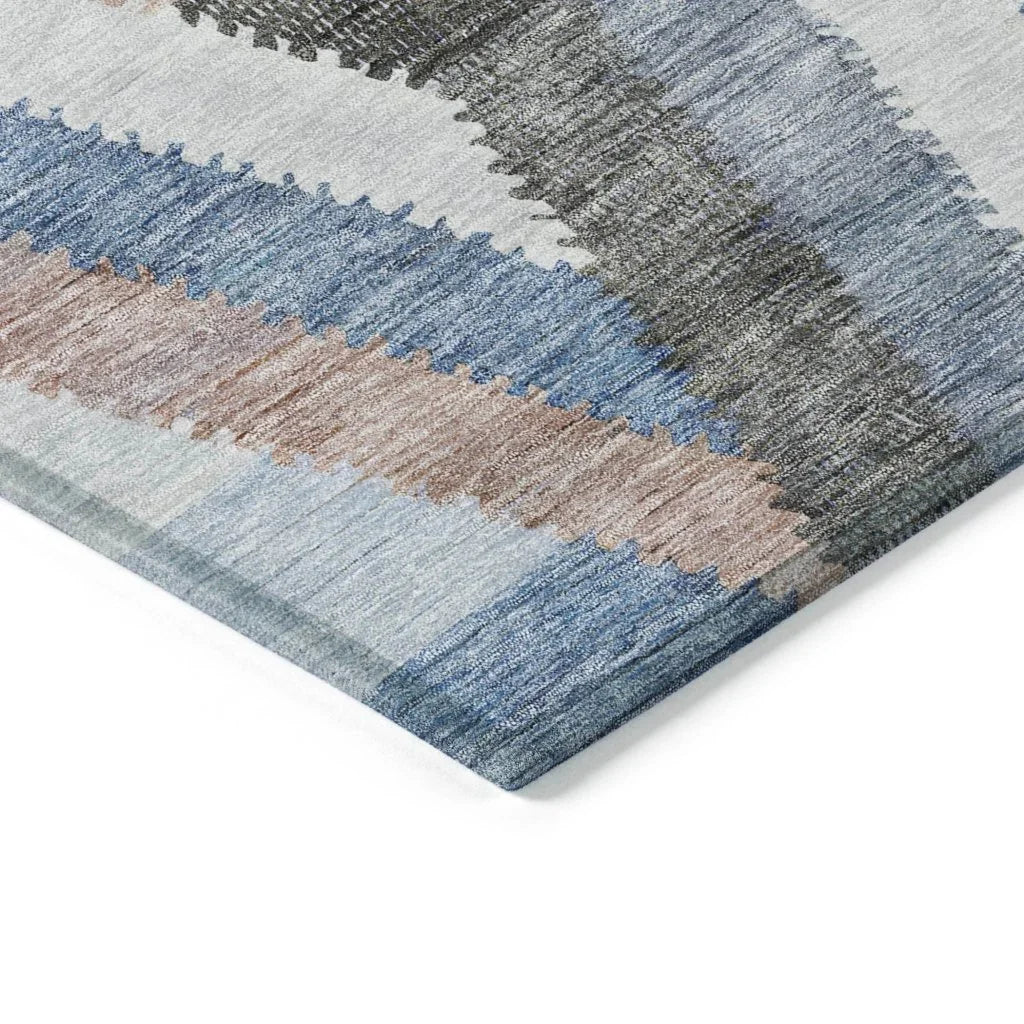 Viella Blue Washable Indoor - Outdoor Rug - LOOMLAN - LOOMLAN Rugs - Outdoor Rugs