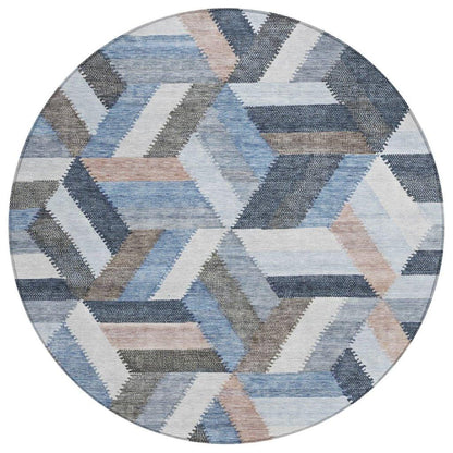 Viella Blue Washable Indoor - Outdoor Rug - LOOMLAN - LOOMLAN Rugs - Outdoor Rugs