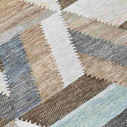 Viella Brown Washable Indoor - Outdoor Rug - LOOMLAN - LOOMLAN Rugs - Outdoor Rugs