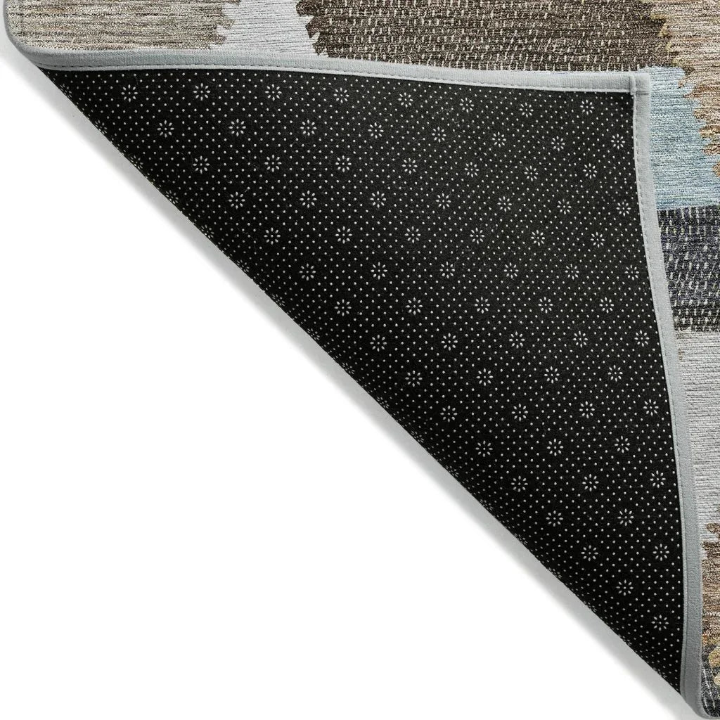 Viella Brown Washable Indoor - Outdoor Rug - LOOMLAN - LOOMLAN Rugs - Outdoor Rugs