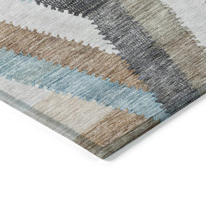 Viella Brown Washable Indoor - Outdoor Rug - LOOMLAN - LOOMLAN Rugs - Outdoor Rugs