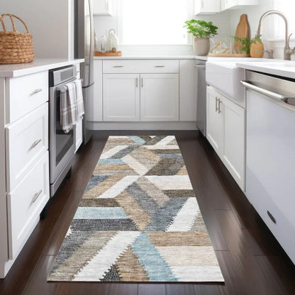 Viella Brown Washable Indoor - Outdoor Rug - LOOMLAN - LOOMLAN Rugs - Outdoor Rugs