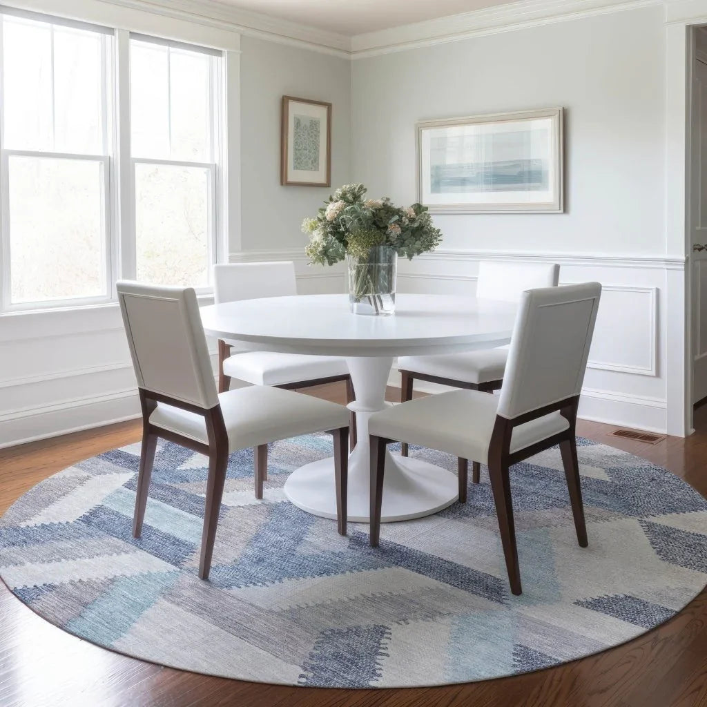 Viella Denim Washable Indoor - Outdoor Rug - LOOMLAN - LOOMLAN Rugs - Outdoor Rugs