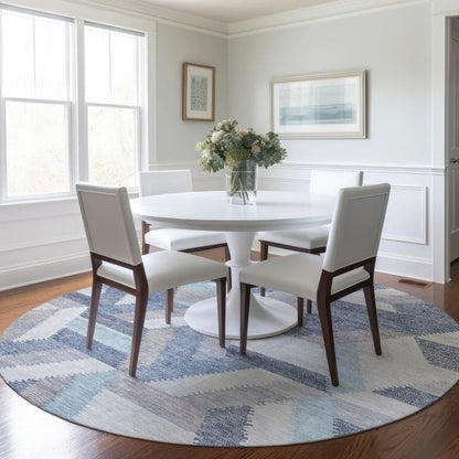 Viella Denim Washable Indoor - Outdoor Rug - LOOMLAN - LOOMLAN Rugs - Outdoor Rugs