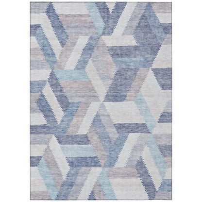 Viella Denim Washable Indoor - Outdoor Rug - LOOMLAN - LOOMLAN Rugs - Outdoor Rugs