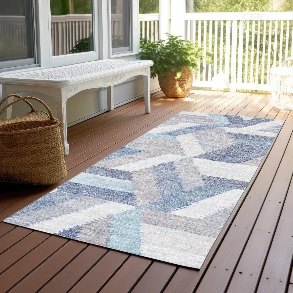 Viella Denim Washable Indoor - Outdoor Rug - LOOMLAN - LOOMLAN Rugs - Outdoor Rugs