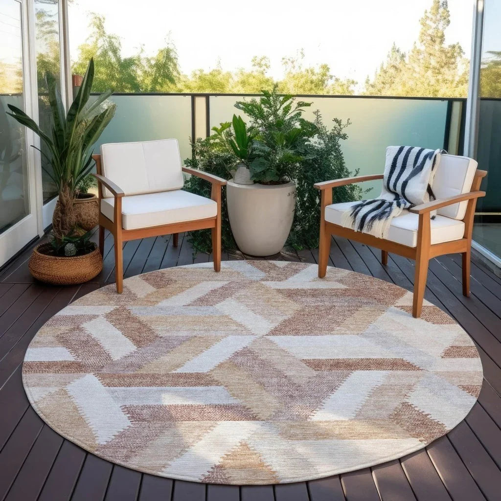 Viella Orange Washable Indoor - Outdoor Rug - LOOMLAN - LOOMLAN Rugs - Outdoor Rugs