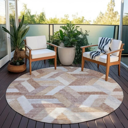 Viella Orange Washable Indoor - Outdoor Rug - LOOMLAN - LOOMLAN Rugs - Outdoor Rugs