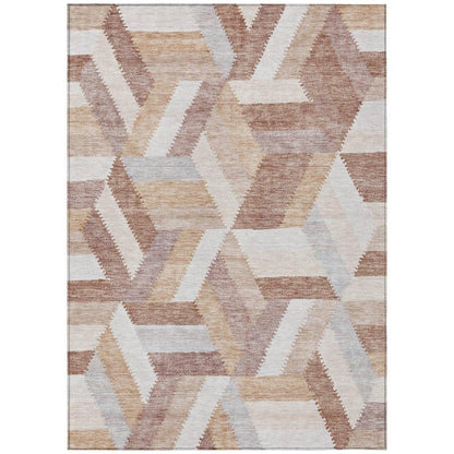 Viella Orange Washable Indoor - Outdoor Rug - LOOMLAN - LOOMLAN Rugs - Outdoor Rugs