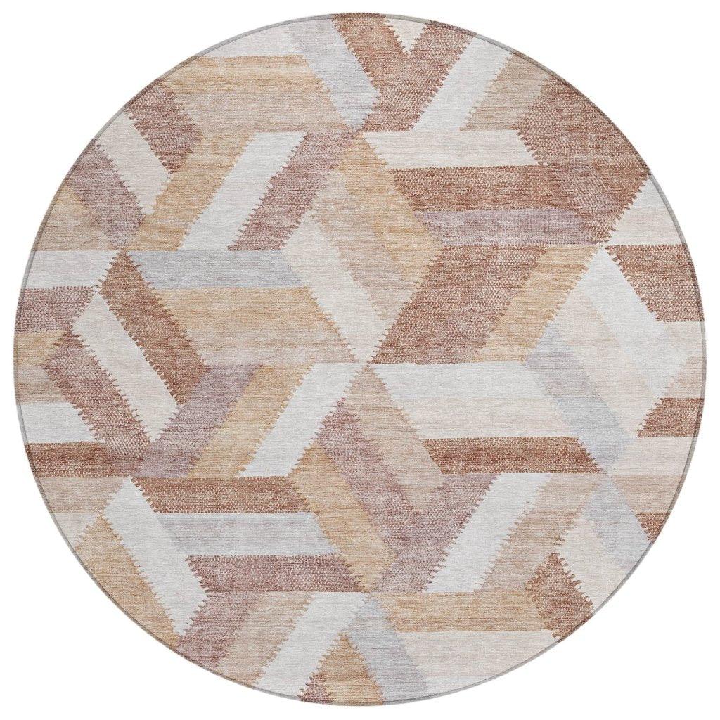 Viella Orange Washable Indoor - Outdoor Rug - LOOMLAN - LOOMLAN Rugs - Outdoor Rugs