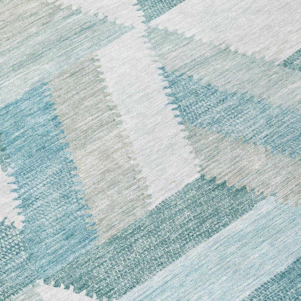 Viella Teal Washable Indoor - Outdoor Rug - LOOMLAN - LOOMLAN Rugs - Outdoor Rugs