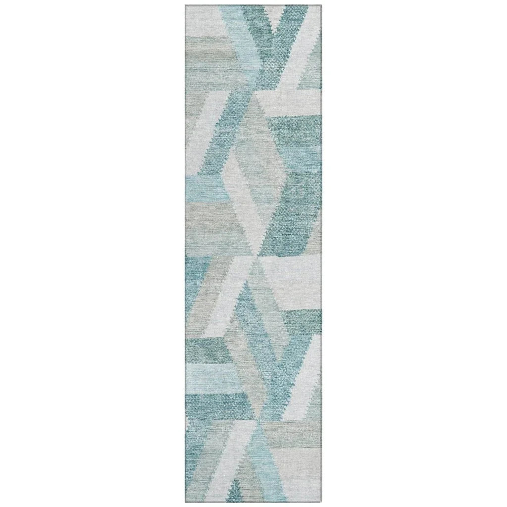 Viella Teal Washable Indoor - Outdoor Rug - LOOMLAN - LOOMLAN Rugs - Outdoor Rugs