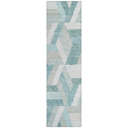 Viella Teal Washable Indoor - Outdoor Rug - LOOMLAN - LOOMLAN Rugs - Outdoor Rugs