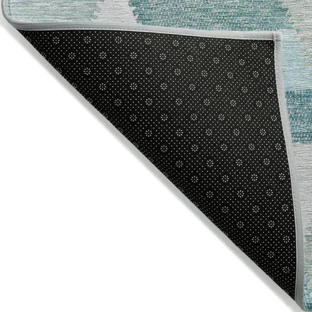 Viella Teal Washable Indoor - Outdoor Rug - LOOMLAN - LOOMLAN Rugs - Outdoor Rugs