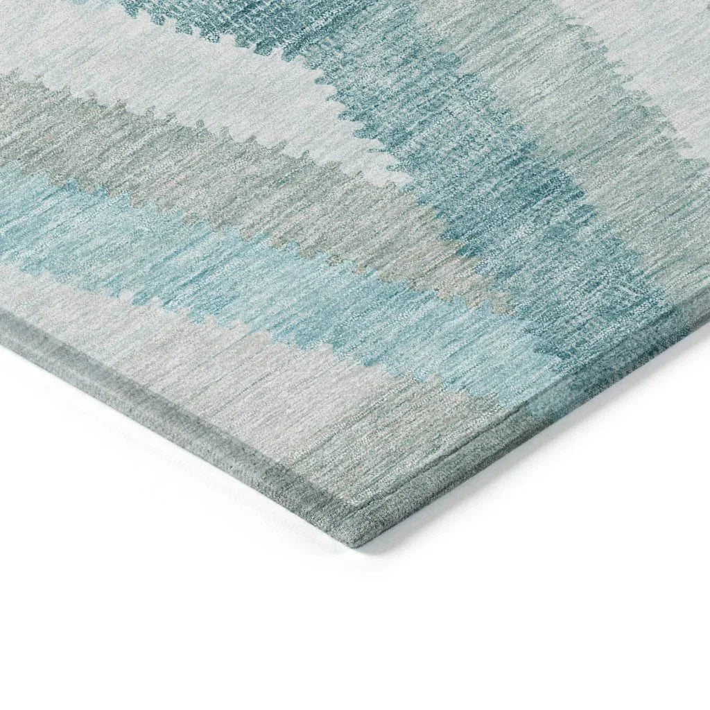 Viella Teal Washable Indoor - Outdoor Rug - LOOMLAN - LOOMLAN Rugs - Outdoor Rugs