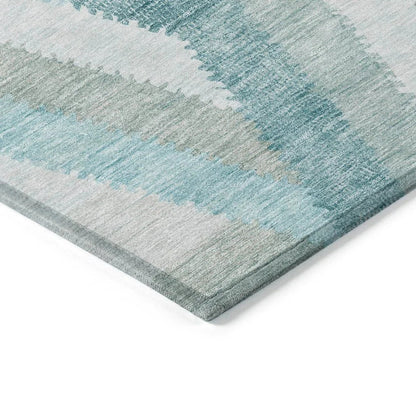 Viella Teal Washable Indoor - Outdoor Rug - LOOMLAN - LOOMLAN Rugs - Outdoor Rugs