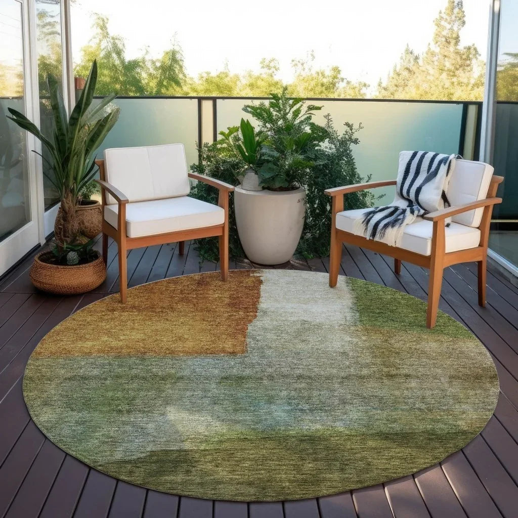 Vienna Green Washable Indoor-Outdoor Rug-Outdoor Rugs-LOOMLAN Rugs-LOOMLAN