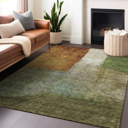 Vienna Green Washable Indoor-Outdoor Rug-Outdoor Rugs-LOOMLAN Rugs-LOOMLAN