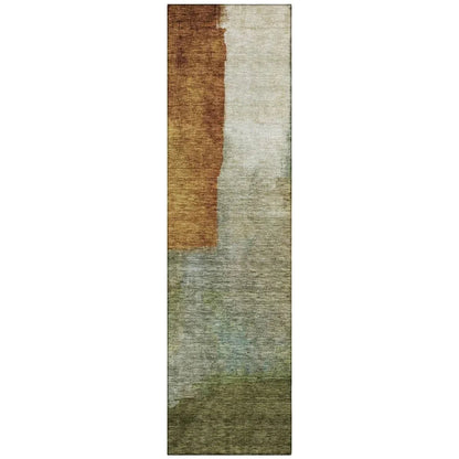 Vienna Green Washable Indoor-Outdoor Rug-Outdoor Rugs-LOOMLAN Rugs-2'3" x 7'6"-LOOMLAN
