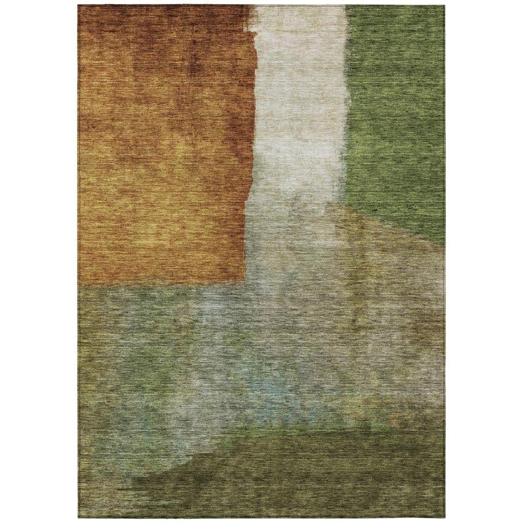 Vienna Green Washable Indoor-Outdoor Rug-Outdoor Rugs-LOOMLAN Rugs-2'6" x 3'10"-LOOMLAN