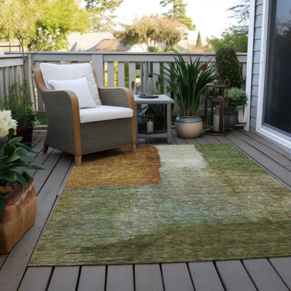 Vienna Green Washable Indoor-Outdoor Rug-Outdoor Rugs-LOOMLAN Rugs-LOOMLAN