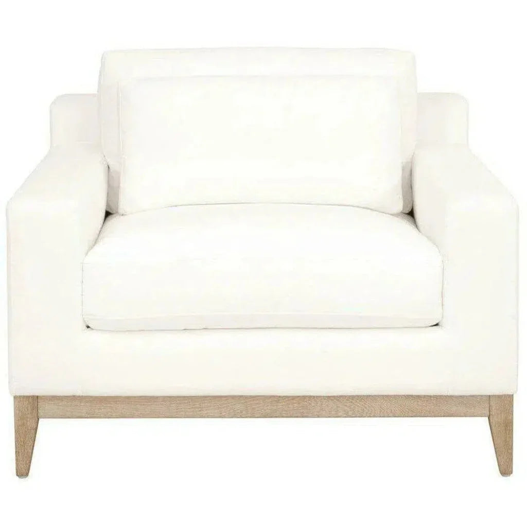 Vienna Track Arm Sofa Chair LiveSmart White - LOOMLAN - Essentials For Living - Club Chairs