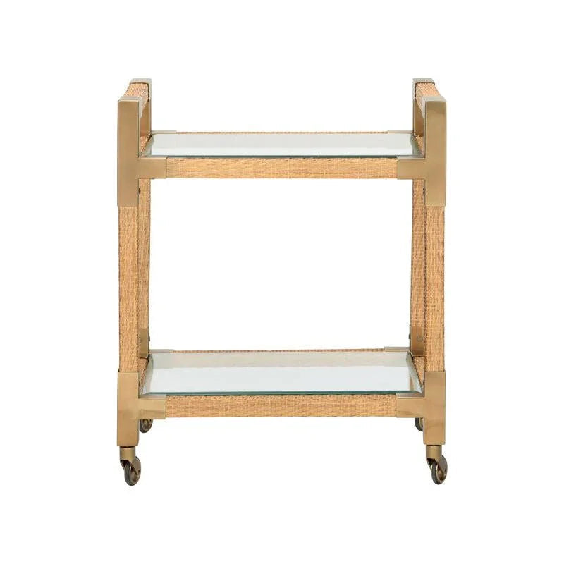 Vieux Carre Glass Top Bar Cart-Home Bar Carts-Wildwood-LOOMLAN