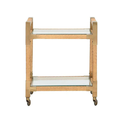 Vieux Carre Glass Top Bar Cart-Home Bar Carts-Wildwood-LOOMLAN