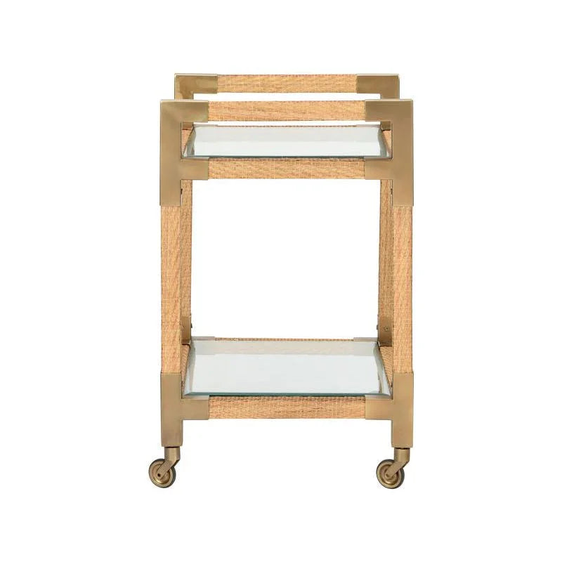 Vieux Carre Glass Top Bar Cart-Home Bar Carts-Wildwood-LOOMLAN