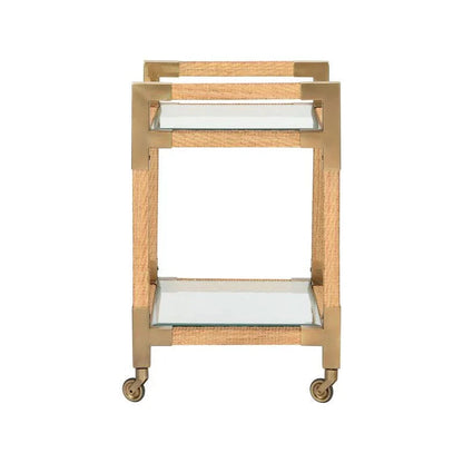 Vieux Carre Glass Top Bar Cart-Home Bar Carts-Wildwood-LOOMLAN