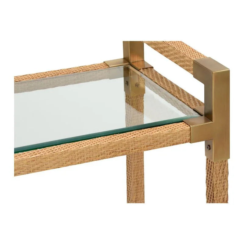 Vieux Carre Glass Top Bar Cart-Home Bar Carts-Wildwood-LOOMLAN