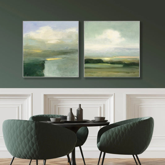 View Wood Green Framed Wall Art 2PC