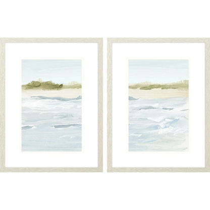 View of the Shore Blue Framed Wall Art 2PC