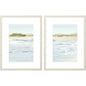 View of the Shore Blue Framed Wall Art 2PC