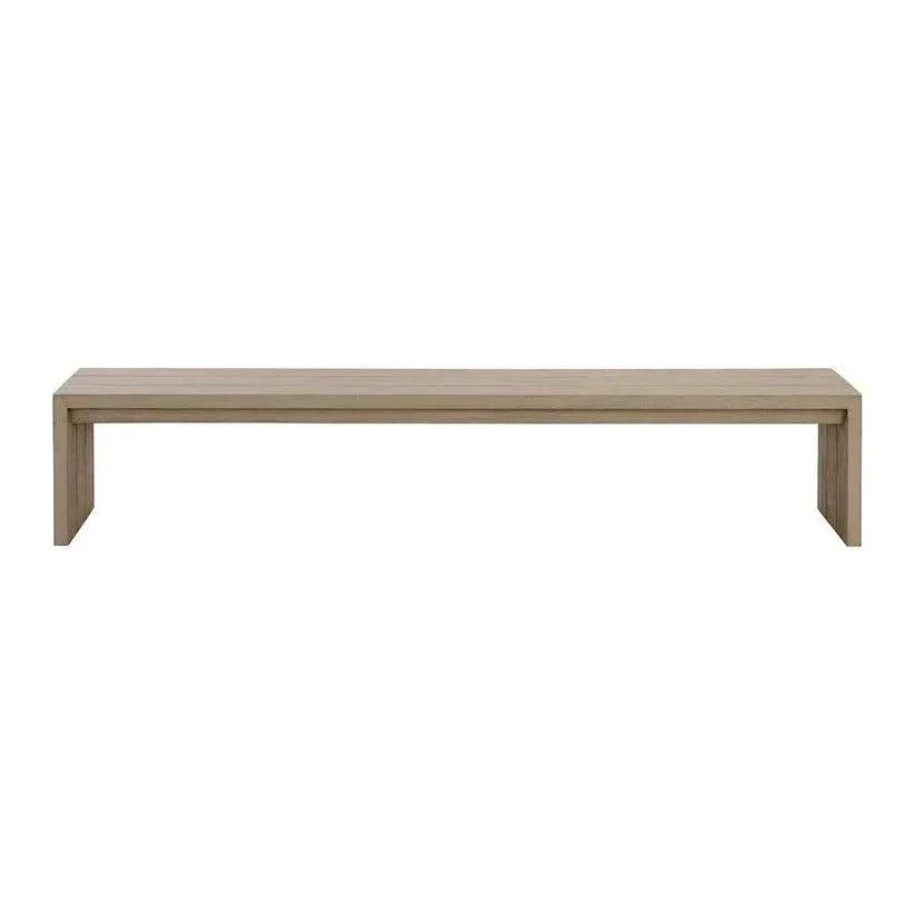 Viga Wooden Outdoor Backless Bench-Outdoor Benches-SUNPAN-LOOMLAN