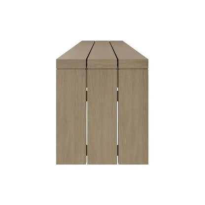 Viga Wooden Outdoor Backless Bench-Outdoor Benches-SUNPAN-LOOMLAN
