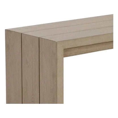 Viga Wooden Outdoor Backless Bench-Outdoor Benches-SUNPAN-LOOMLAN