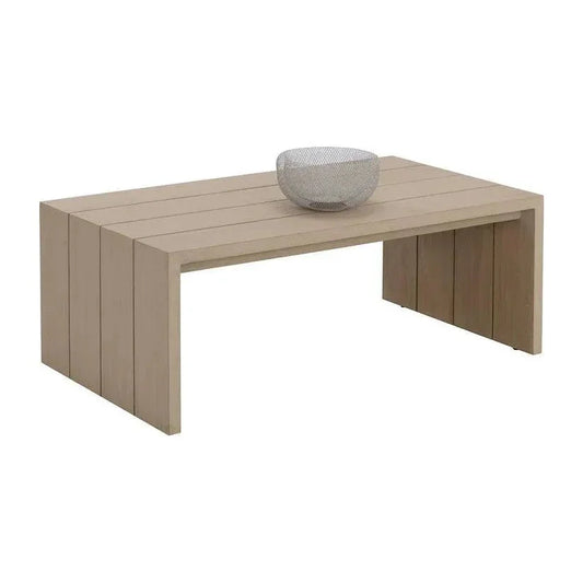 Viga Wooden Outdoor Rectangular Coffee Table-Outdoor Coffee Tables-SUNPAN-LOOMLAN