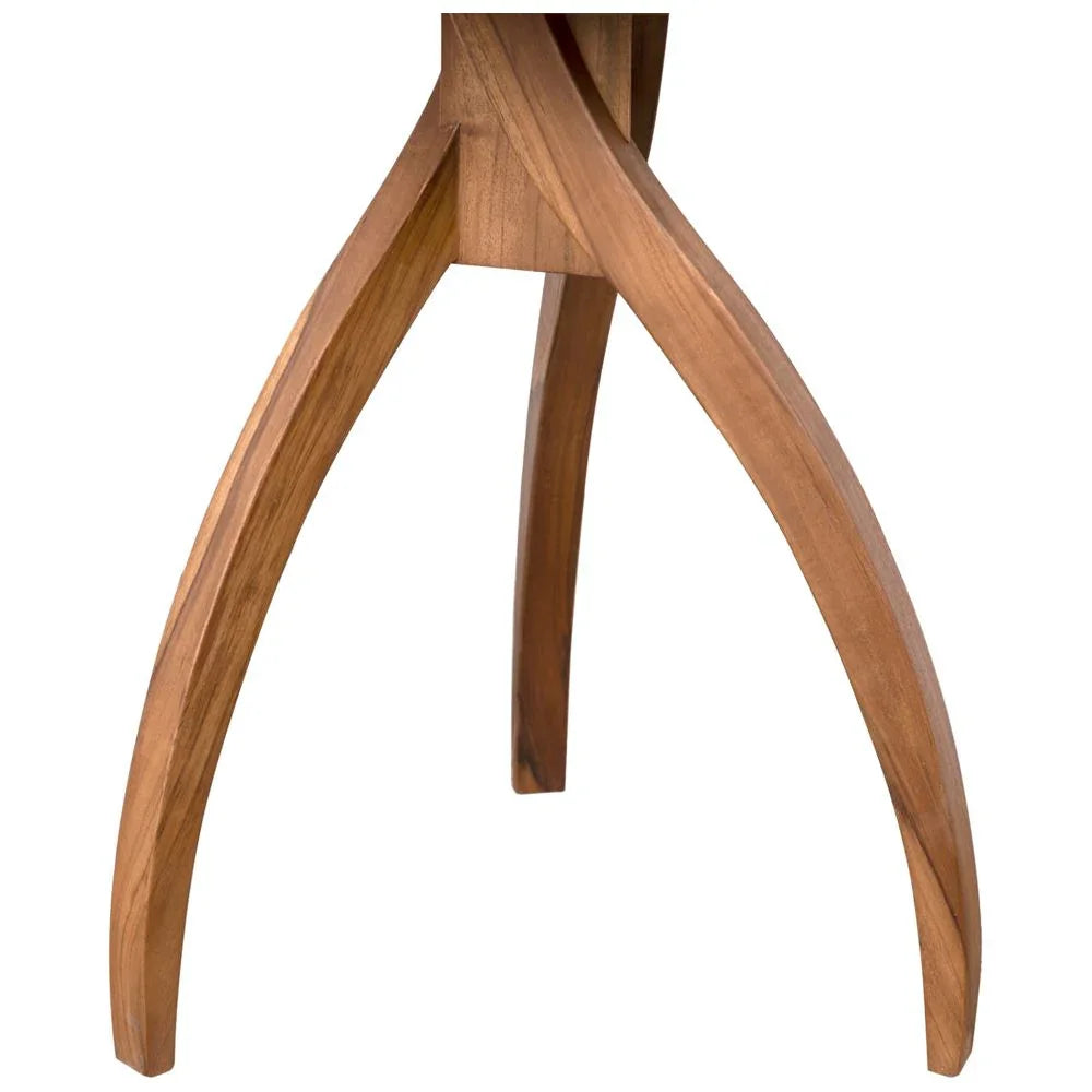 Vikram Wooden Round Side Table - LOOMLAN - Noir - Side Tables