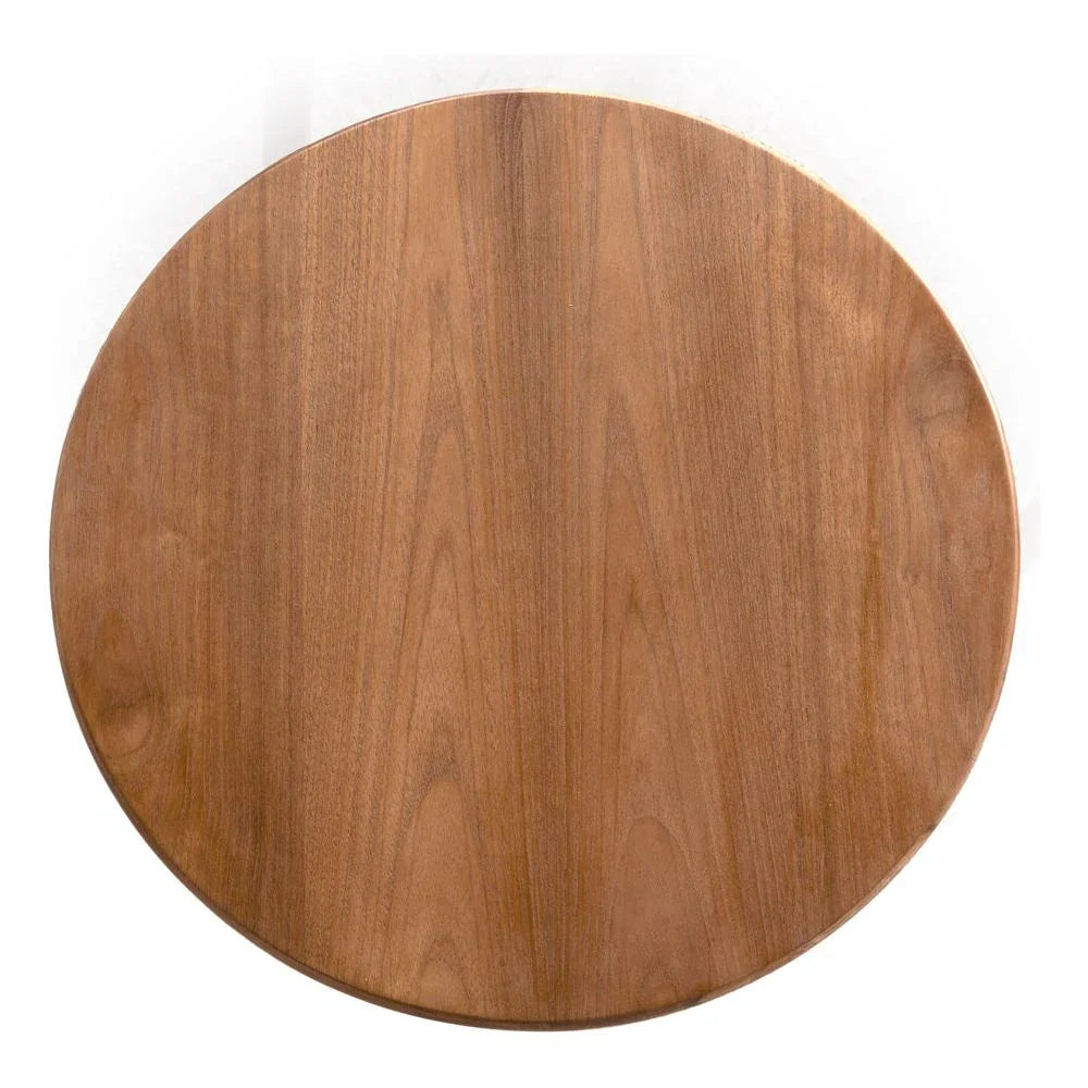 Vikram Wooden Round Side Table - LOOMLAN - Noir - Side Tables