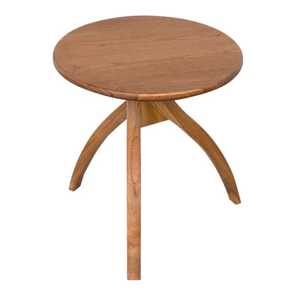 Vikram Wooden Round Side Table - LOOMLAN - Noir - Side Tables