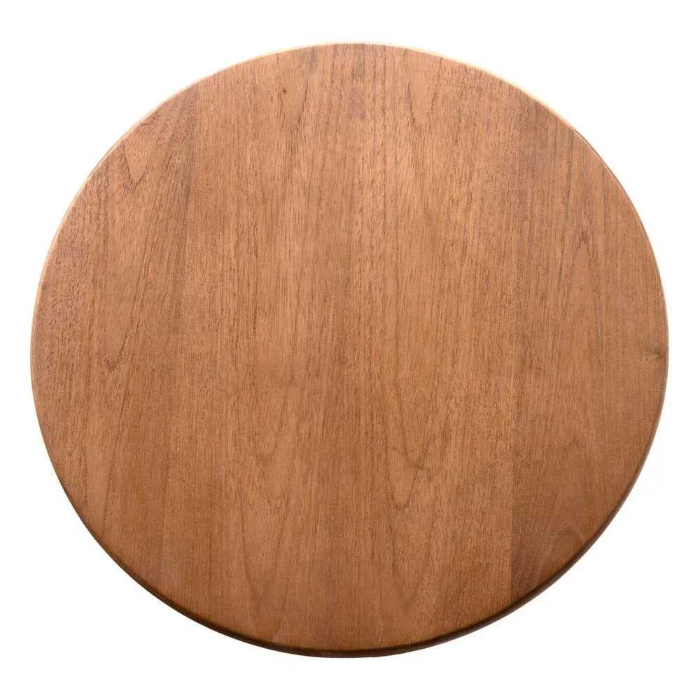 Vikram Wooden Round Side Table - LOOMLAN - Noir - Side Tables