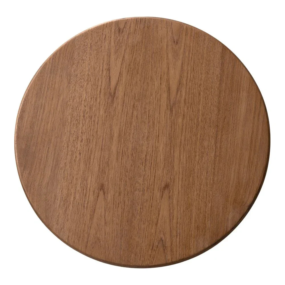 Vikram Wooden Round Side Table - LOOMLAN - Noir - Side Tables