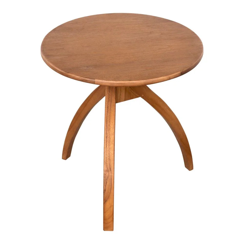 Vikram Wooden Round Side Table - LOOMLAN - Noir - Side Tables