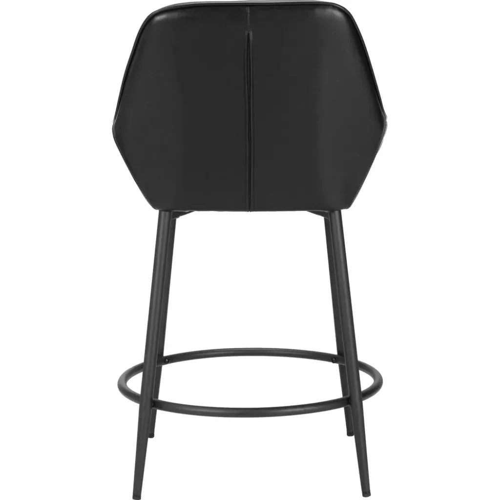 Vila Counter Stool (Set of 2) Black - LOOMLAN - Zuo Modern - Counter Stools